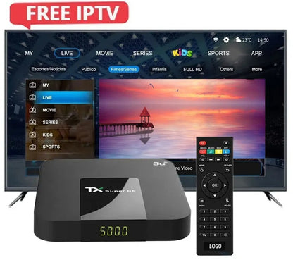 [No Subscription!!!] TechSheep TX Super 8K Smart Android Set Top Box, TV BOX, Subscription-free, Long-term use, only for UK