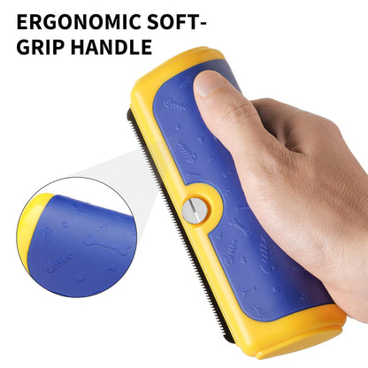 PetPog Grooming & Deshedding Brush  2.0 Blue-Yellow
